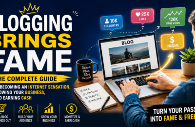 Blogging Brings Fame The Complete Guide to Becoming an Internet Sensation Growing Your Business and Earning Cash