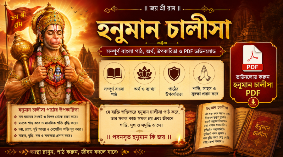 Hanuman Chalisa lyrics in Bengali with PDF download